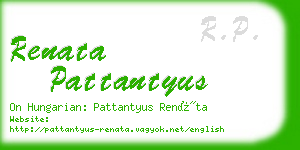 renata pattantyus business card